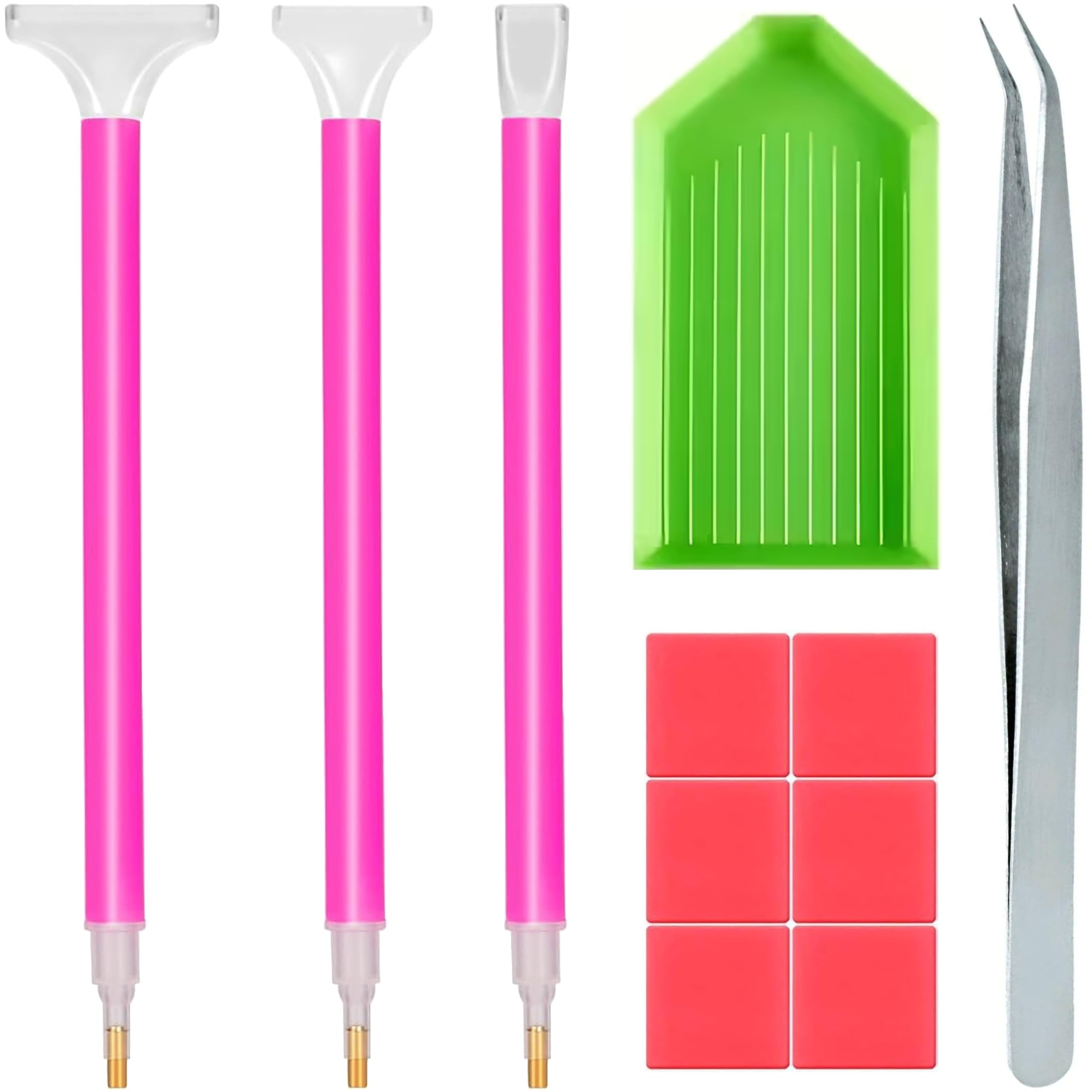 INDIKONB Diamond Painting Tool Kit with 5D Diamond Art Accessories, Multi Tip Diamond Painting Pen Set, Diamond Painting Tray Tweezers Storage Box for Diamond Embroidery and Gem Art Craft