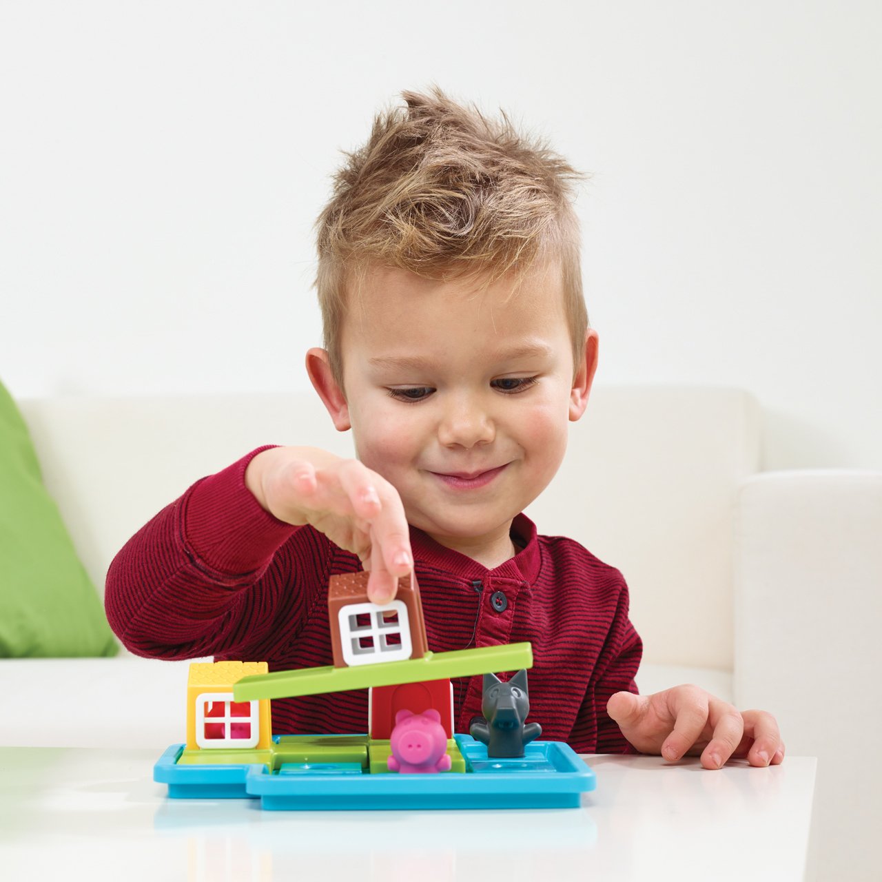 SmartGames Les Trois Petits Cochons Jeu de Réflexion 48 Défis 1 Joueur 3-6 Ans