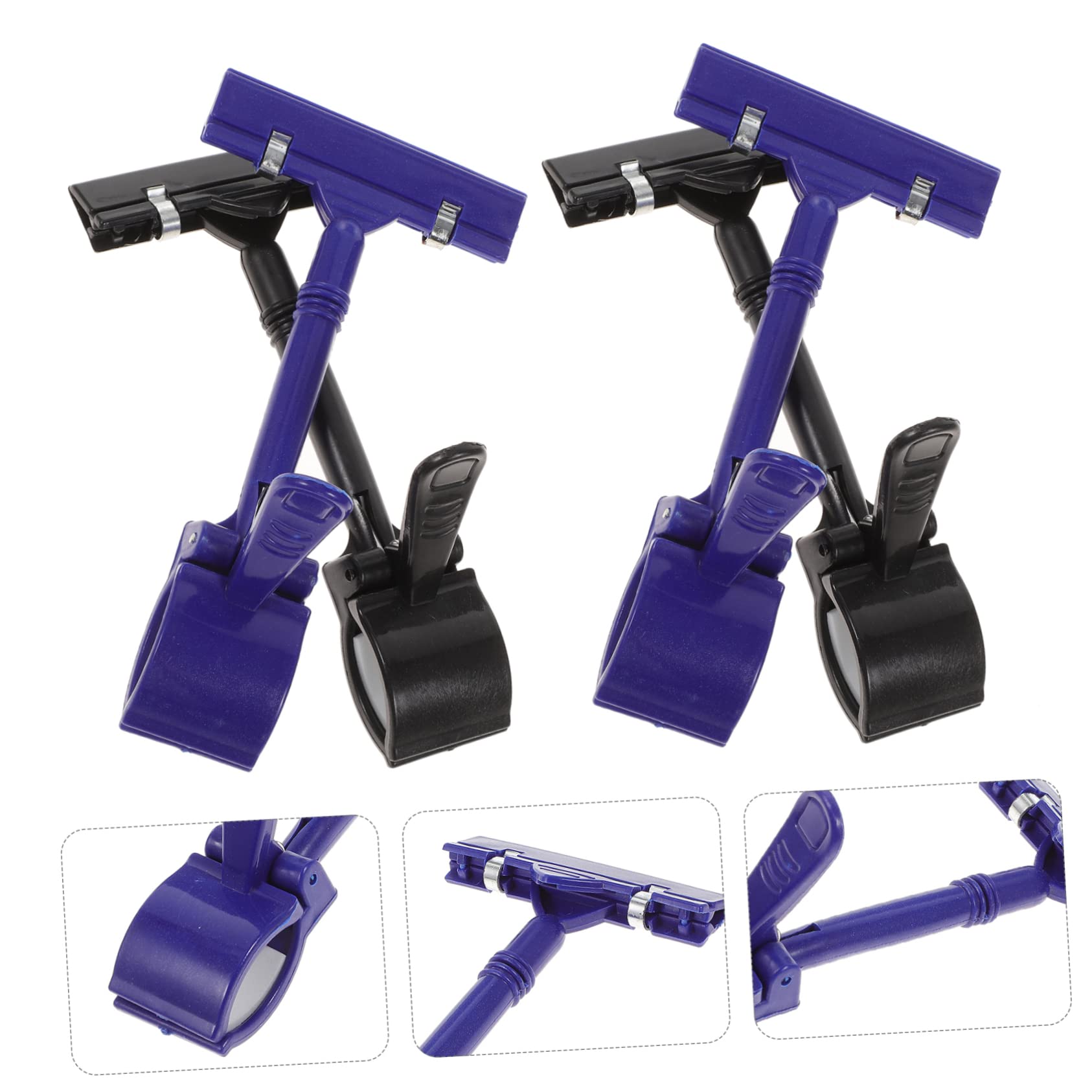 Gadpiparty 4 Ensembles Porte Étiquette Double Clips De Supports Affichage Pour Prix Publicité Étiquettes Noir Et Bleu Pour Magasins Supermarchés Expositions Et Événements 10 Pièces * 4