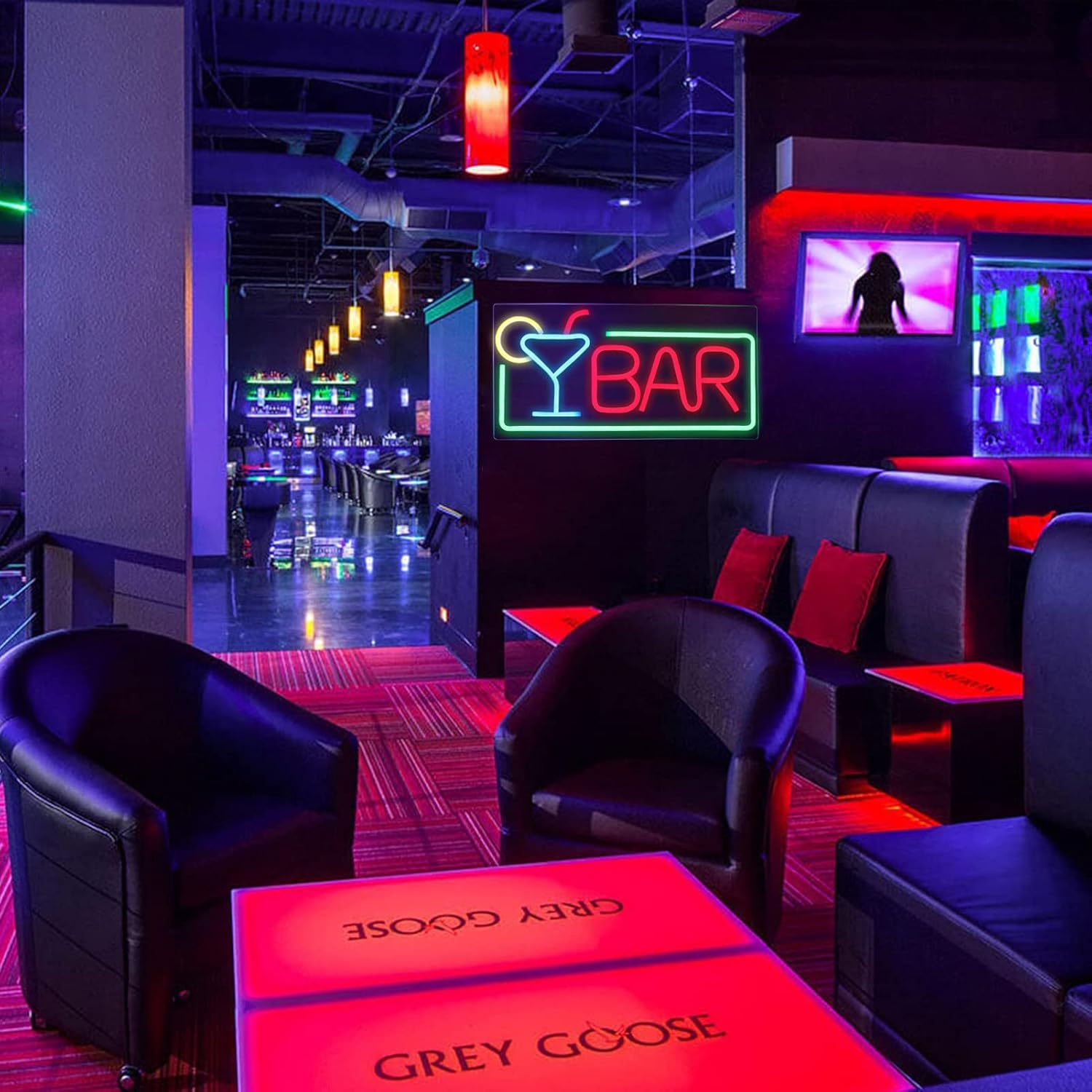 JFLLamp Bar Neon Signs for Wall Decor Led Bar Lights for Bedroom Led Sign Room Decor Aesthetic Suitable for Living Room Bistro Man Cave Party - Image 5