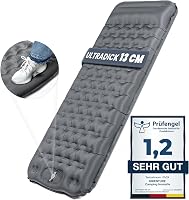 HIKENTURE Önfelfújó Kempingmatrac 13 cm Vastag, Párnával és Lábpumpával - Ultrakönnyű Túramatrac Kempingezéshez, Kiránduláshoz, 300 kg Teher 1