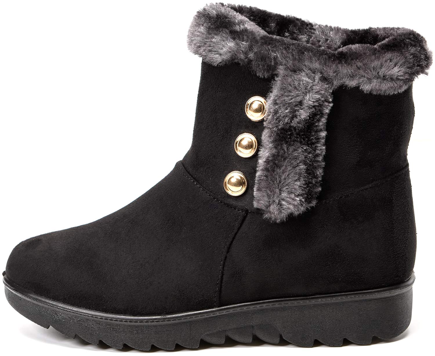 Vunavueya Stivali Donna Invernali Scarpe Stivaletti da Neve con Imbottitura Calda Stivali alla Caviglia Caldi Boots Scarpe 35-41.5