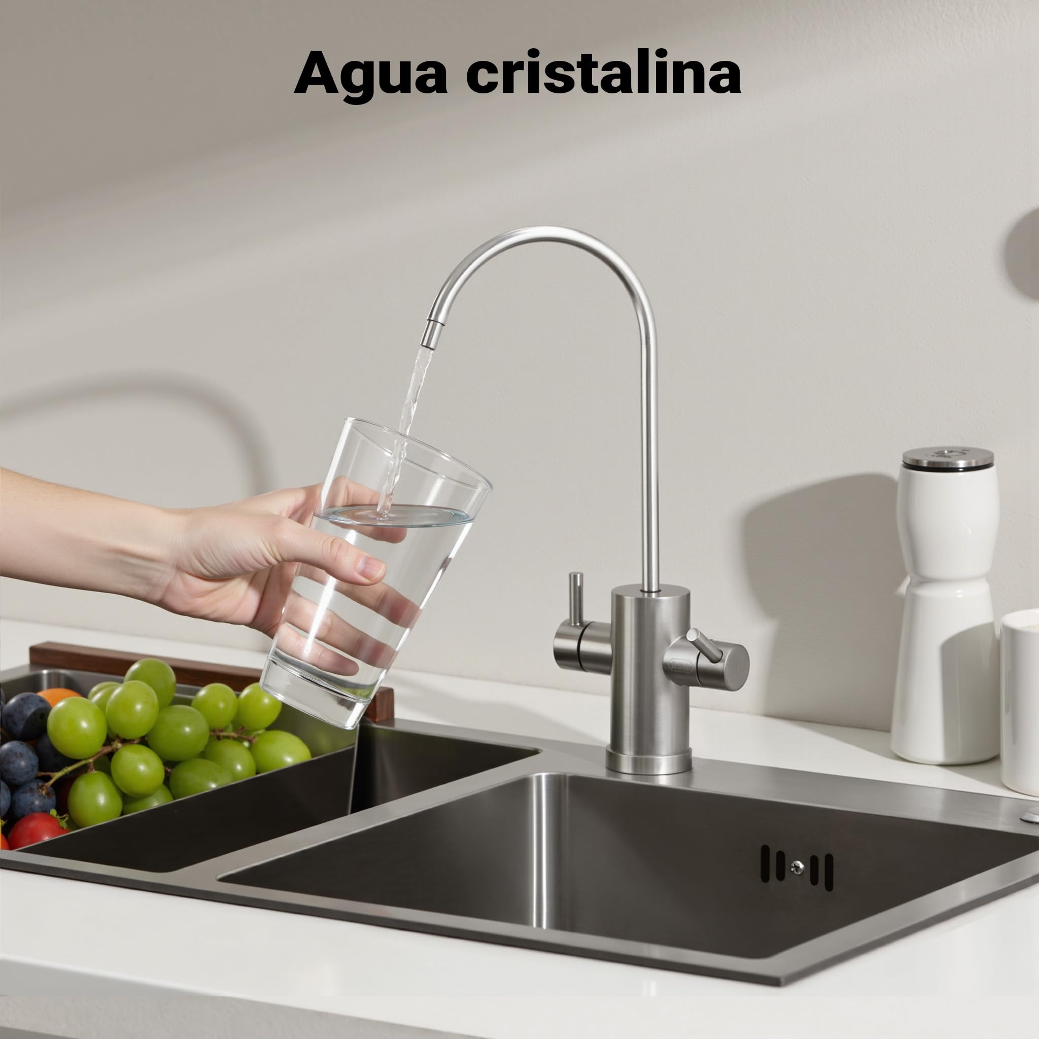 Naturewater SOFT-V1 Descalcificador intercambio iónico ablandador de agua tanque resina de 12,5l