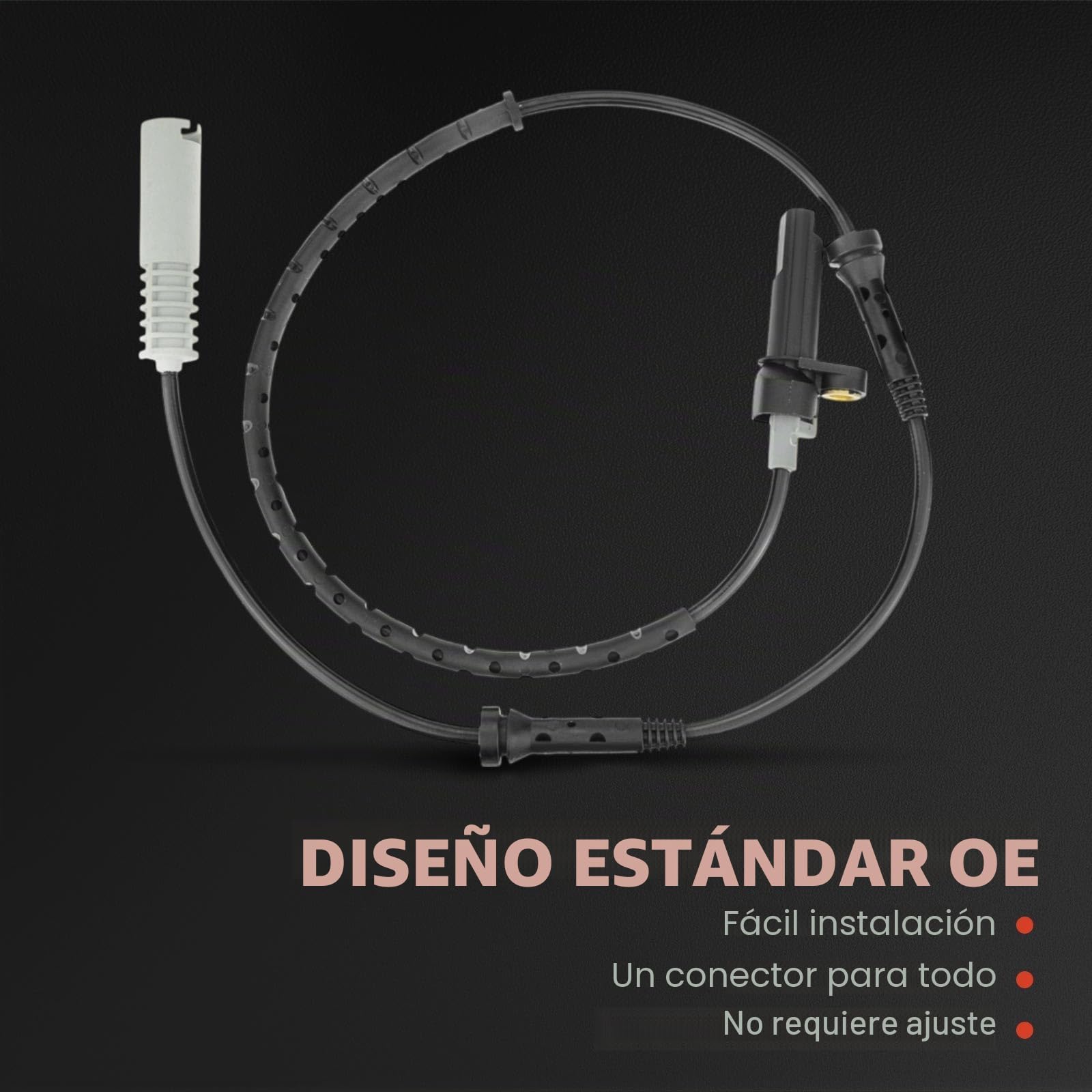 Frankberg 4 sensores ABS Sensor de velocidad de rueda 34521182160 | Al frente, trasero, izquierda, bien; Compatible con: Serie 5 E39, Serie 5 Touring E39
