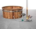 Outdoor Wood Burning Heater for Hot Tub, Portable Wood Fired Hot Tub Heaters,Titanium Coil Heat Exchanger Heating for Spas, Small Swiming Pools Heating Stove