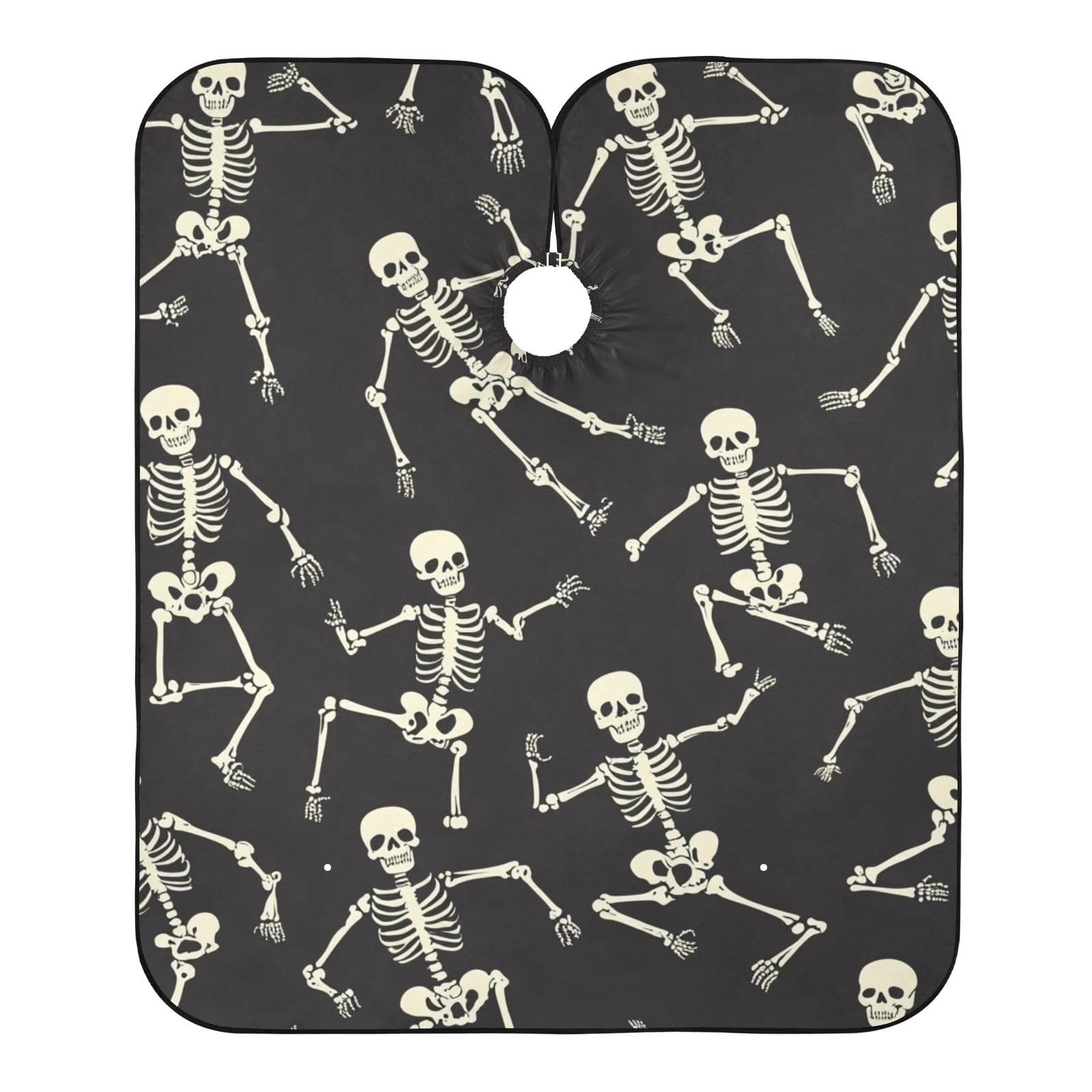 Hezely Skull and Bones Hair Dye Cape, Barber Cape for Adults,Waterproof Salon Cape,Waterproof Hairdressing Styling Hair Cutting,65