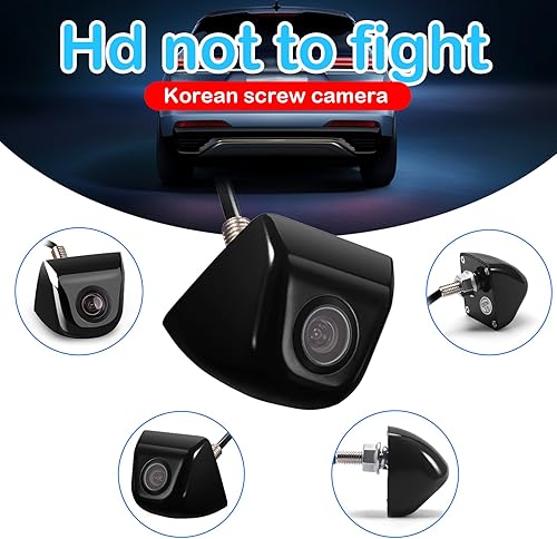 Miniatura 6 de jeseny Paquete de 1 cámara de respaldo HD para automóvil, IP69, impermeable, visión nocturna, retrovisor, retrovisor, retrovisor, 170°, ajustable,