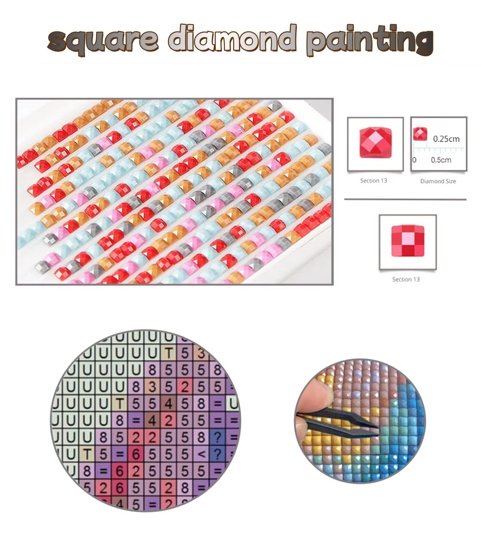 Zestawy do sztuki diamentowej ze zwierzętami, dla dorosłych, 5D, diamentowy obraz, sztuka z diamentowymi akcesoriami, DIY, pełne wiercenie, kryształ, kryształ, klejnot, sztuka i rękodzieło, do