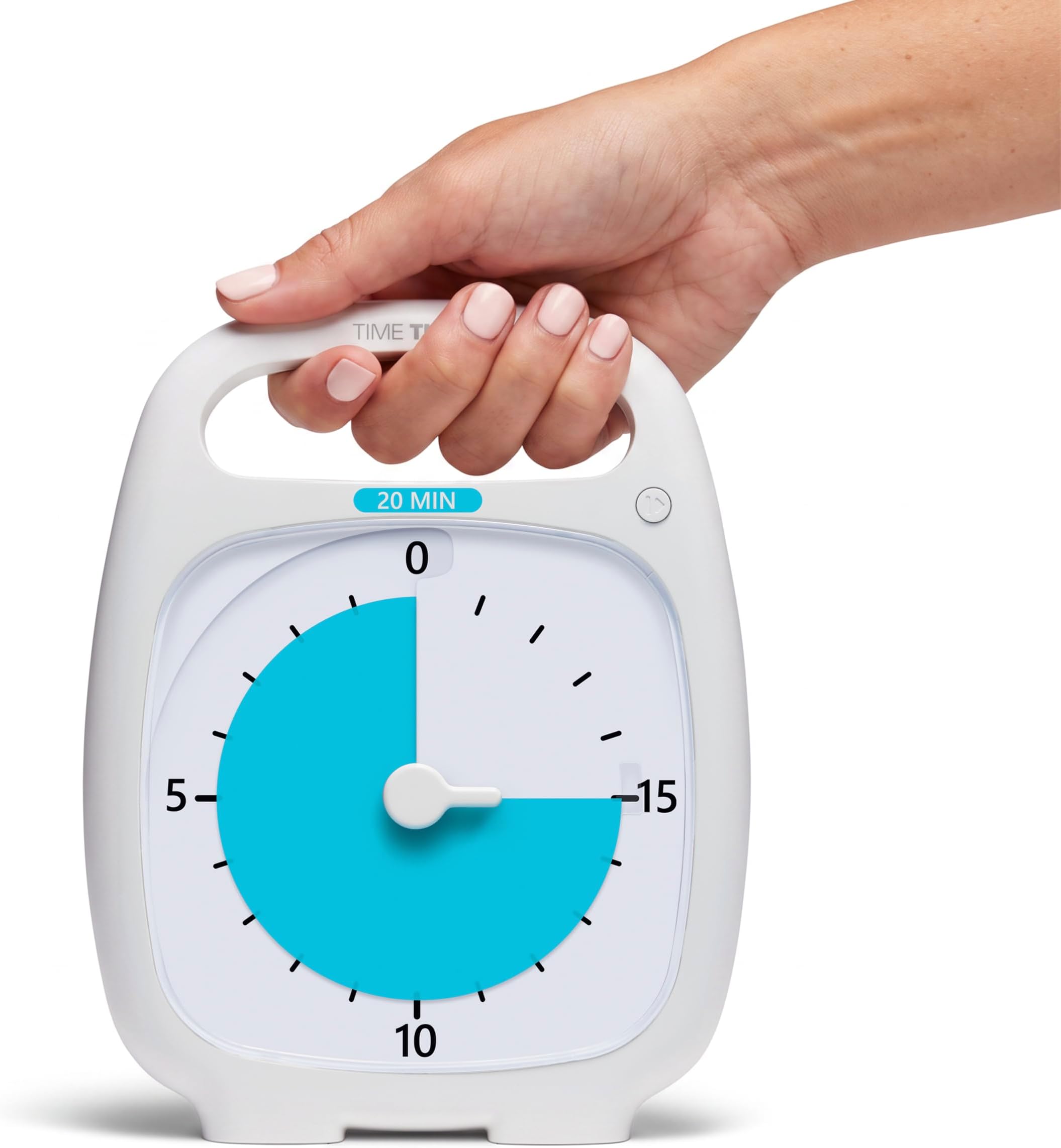 Time Timer PLUS 60 Minute Visual Analog Timer (White) Optional Alert (VolumeControl Dial) No Loud Ticking; Time Management Tool