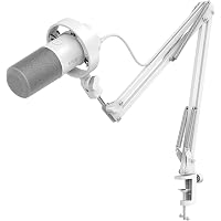 FIFINE K688CTW USB/XLR Dynamic Microphone, Unidirectional Compatible with | Voice Monitor, One-Touch Mute, Dual Volume Contro