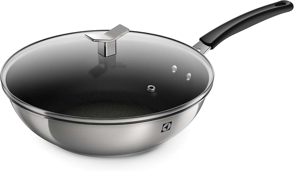 Electrolux Frigideira Wok com Tampa Aço Inox Antiaderente 28cm 3,6L