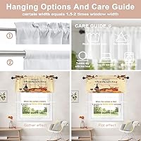 Vista 16 de Shrahala Ethnic Geometric Tribal Kitchen Valances Half Window Curtain, Native American Navajo Tribal Design Print Kitchen Valance for Window Ink