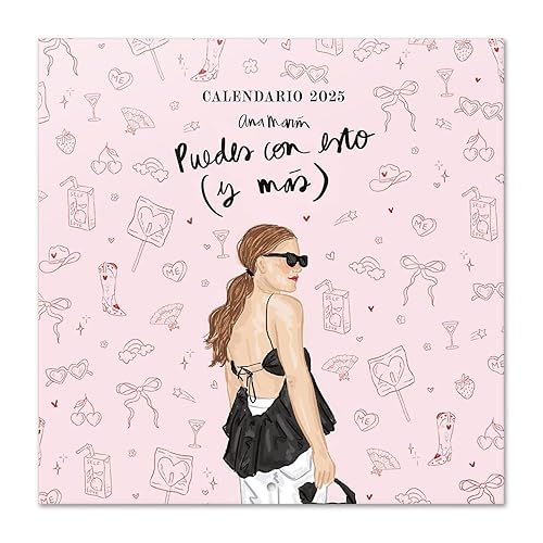 Grupo Erik Wall Calendar 2025 - Ana Marin | 12" x 12" Square Calendar 2025, Wall Planner 2025, Family Planner Calendar 2025 | Cute Calendar 2025, Art Calendar 2025, Spanish Calendar 2025