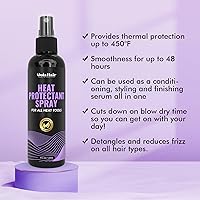 Vista 5 de Spray protector de calor para el cabello, spray de protección contra el calor para cabello lacio y rizado, protector térmico para el cabello