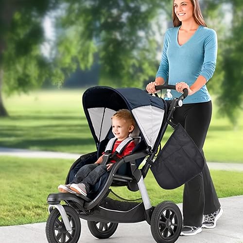 Miniatura 7 de Paquete de 2 redes universales de malla para cochecito lateral y organizador, espacio de almacenamiento extra para cochecito, correas