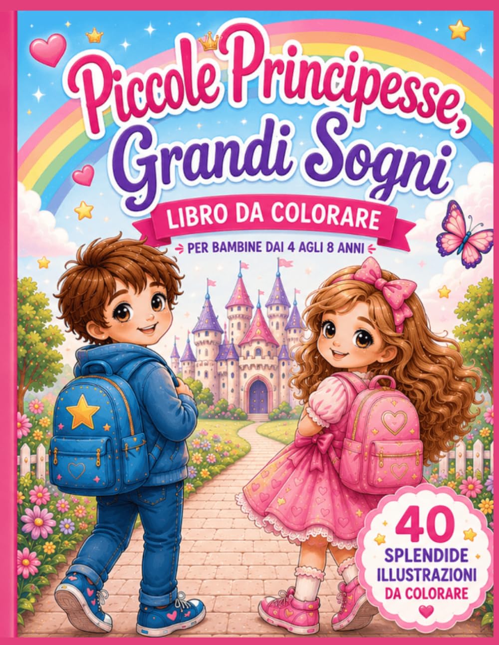 Piccole Principesse Grandi Sogni: Libro da Colorare per Bambine dai 4 agli 8 Anni