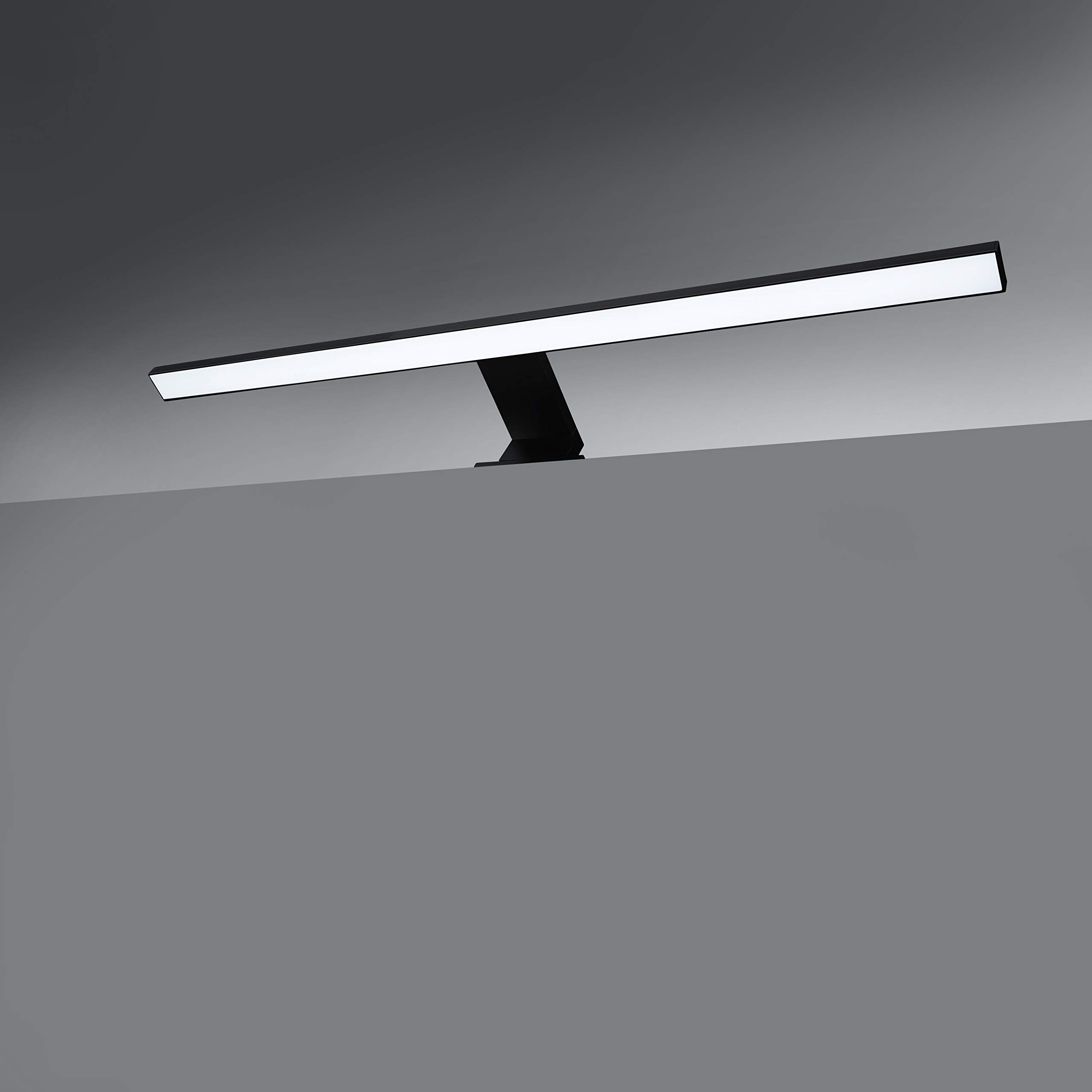 B.K.Licht Luce Da Specchio LED Per Bagno - 60cm, 4000K Bianco Neutro, IP44, 8W, Montaggio A Morsetto O Avvitamento