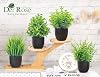 Der Rose 4 Pack Plantas Artificiales Pequeñas en Macetas Negras, Decoración para Baño y Oficina | Plantas artificiales sin riego, estilo maceta negra gótica, para estante, escritorio, oficina, cocina, mesa y decoración de hogar para Halloween y otoño 7
