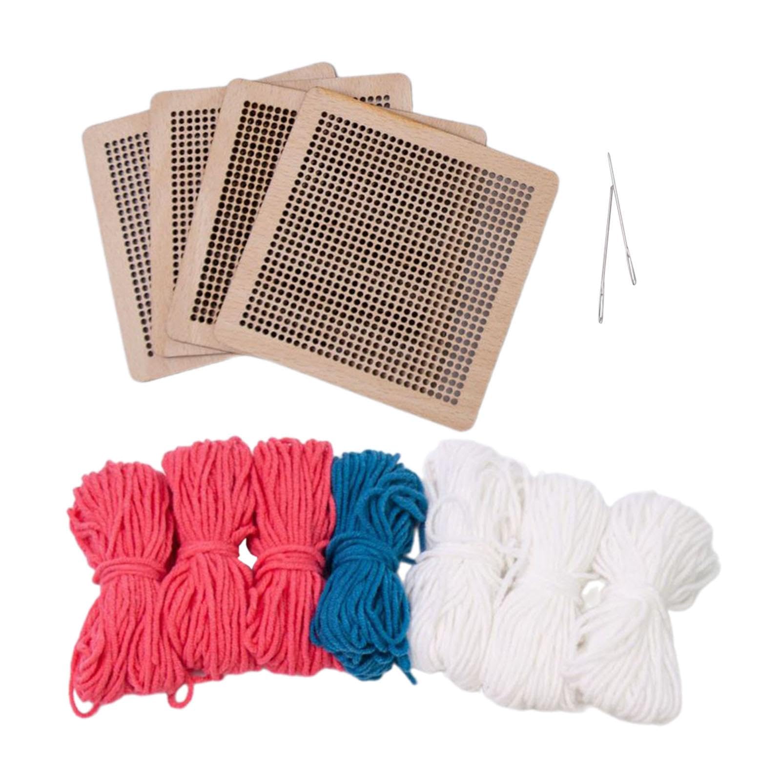 Merishopp Coaster Latch Hook Kits 10x10cm Crochet Embroidery for Kids Adults Beginners Rose Red Crafts | Needlecrafts & Yarn | Embroidery & Cross Stitch | Hand Embroidery Kits | Cross Stitch Kits-image-45