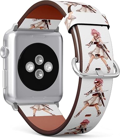 Amazon.com: Pulsera de piel con estampado de anime japonés para Apple Watch  Series 4/3/2/1 generación, repuesto para iWatch 1.496 in/1.575 in. :  Celulares y Accesorios