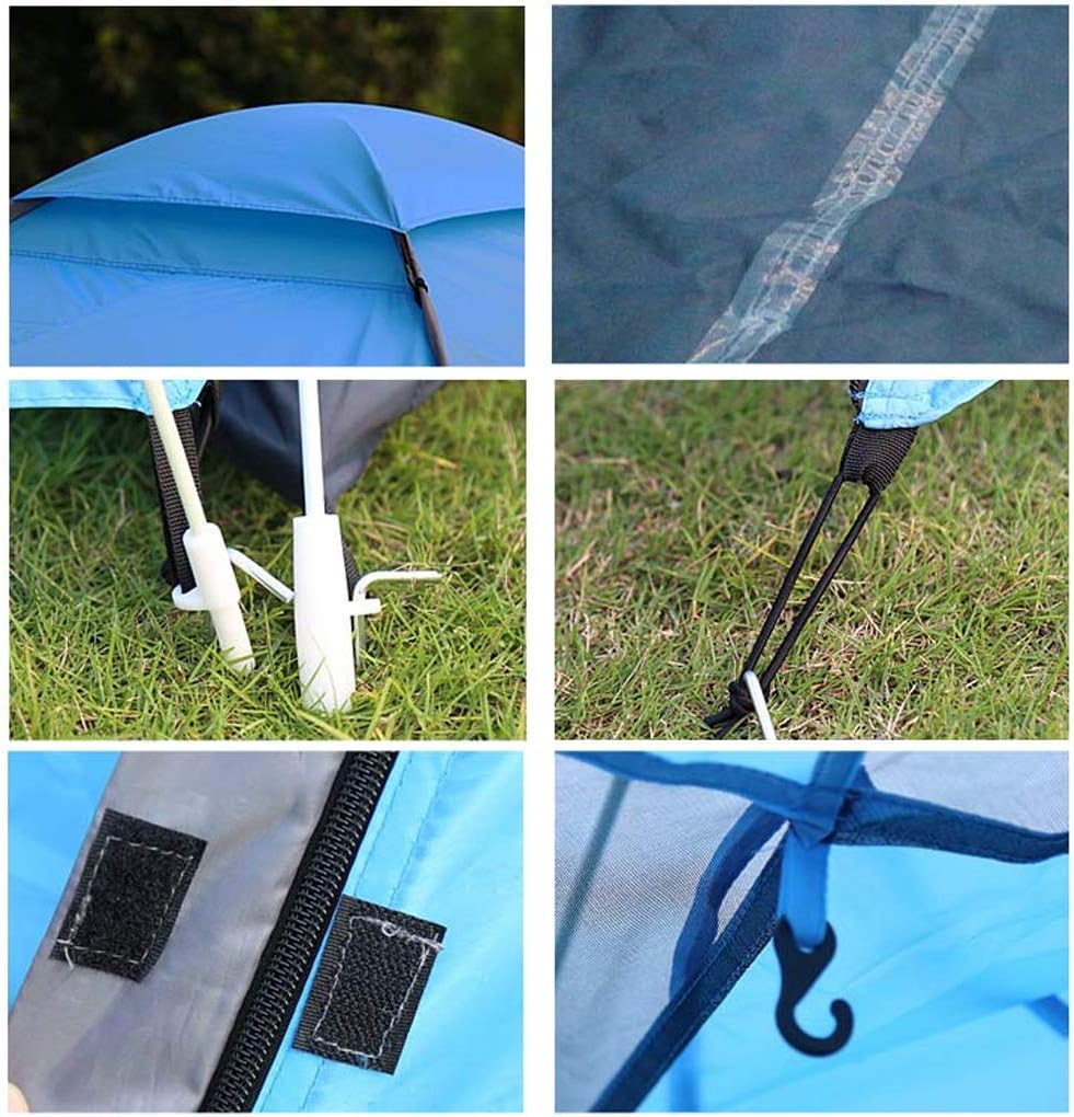 Easy to Assemble Tunnel Tent 3-4 Man Outdoor Waterproof Windproof Family Tent Portable Camping Tent Blue