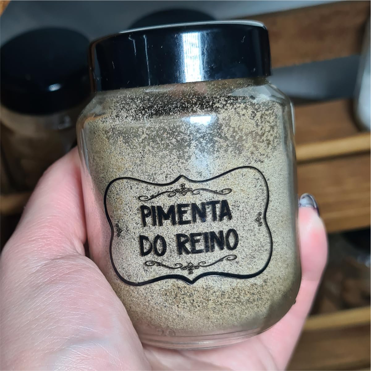 50 Etiquetas Adesivos Para Potes Mantimentos Temperos Cozinha (Transparente)