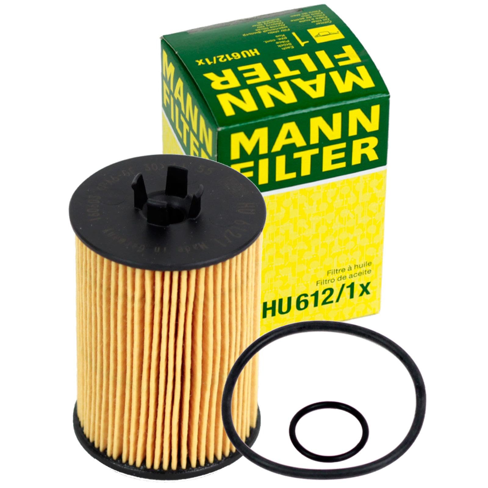 Mann Ölfilter+Mannol Combi LL 5w30 | HU612/1 X+Mannol 5W30 229.51+Schraube Kompatibel mit A-Klasse (W169),B-Klasse Sports Tourer (W245)