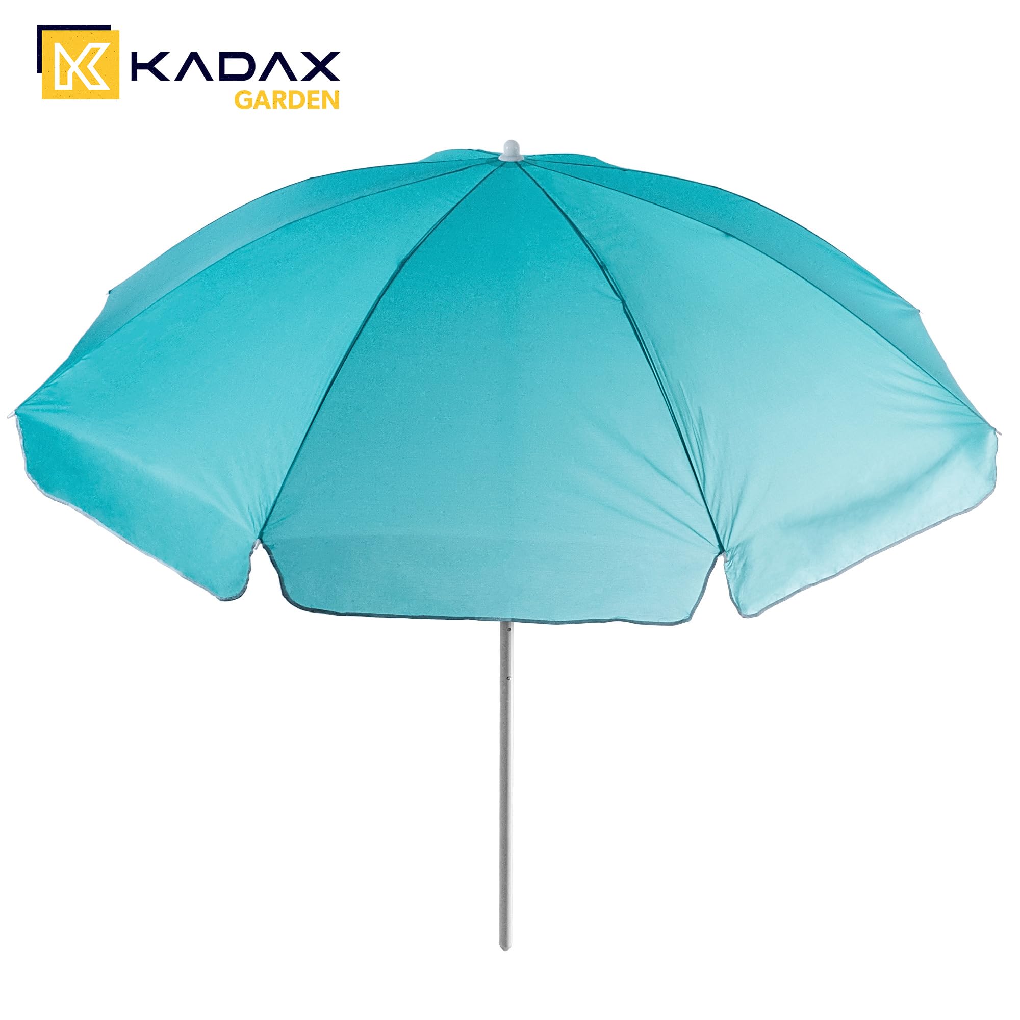 KADAX Parasol de jardin rond - 220 x 142-224 cm - Hauteur réglable - Pour balcon, jardin, terrasse, piscine et plage