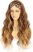 Sapphirewigs Ombre Barna Hullámos Fejpántos Paróka - 66 cm Hosszú, Ragasztómentes Műhaj 150% Sűrűséggel, Napi Viseletre és Cosplayhez 6