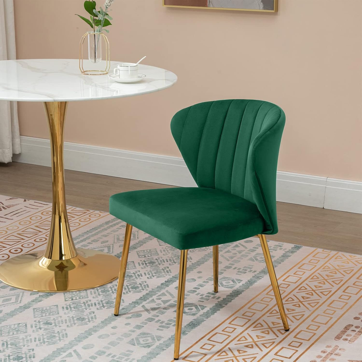 Buy GNIXUU Velvet Dining Chairs Set of 2, Upholstered Tufted Dining