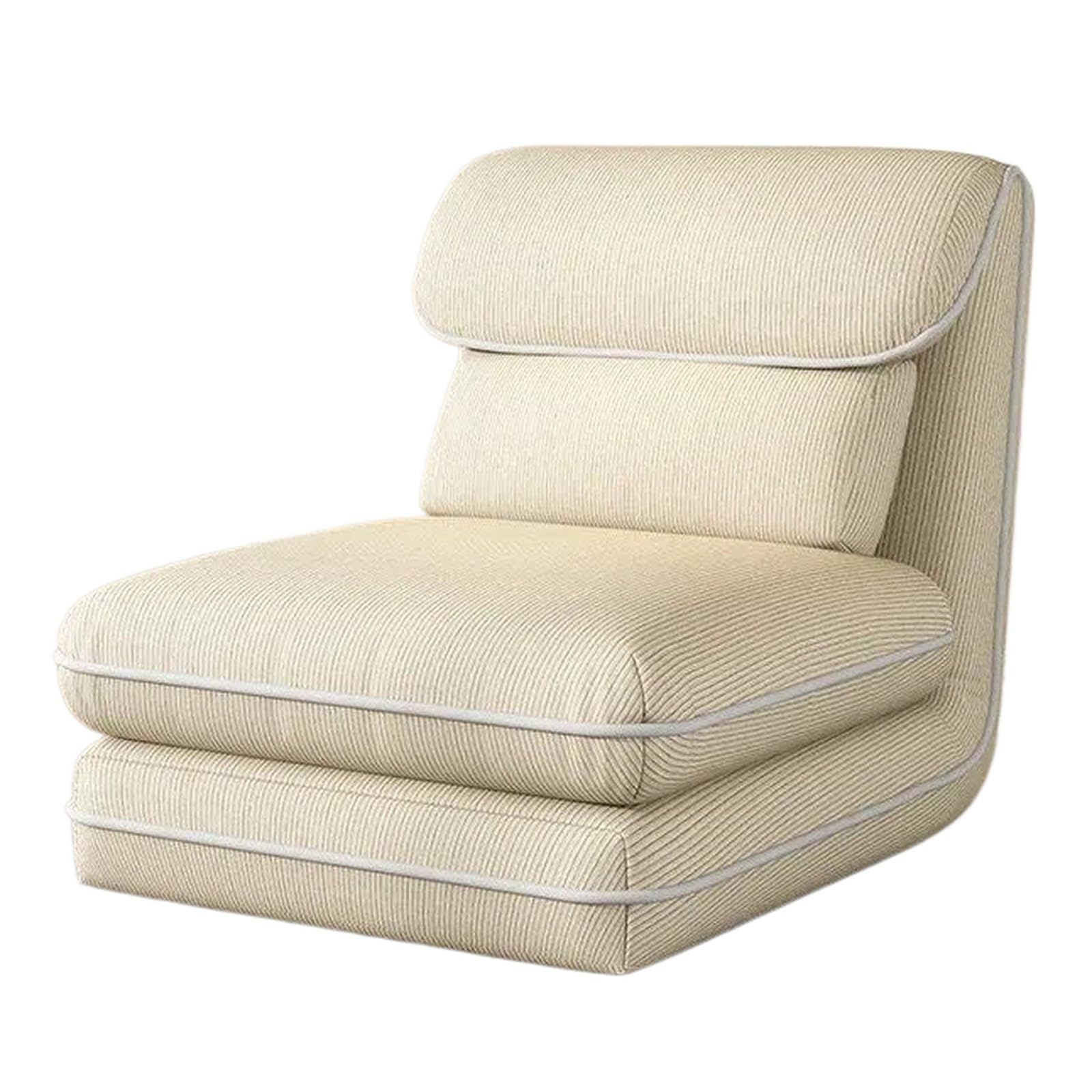 WQQYU6HKF sofa chair Tatami Lazy Sofa Chair for Bedroom Balcony Recliner Nap Single Floor Couch living room chair(White)
