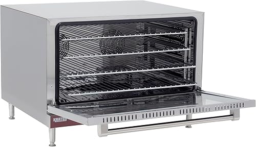 Miniatura 16 de Kratos Horno comercial, horno eléctrico de convección de encimera de tamaño medio, capacidad para cuatro bandejas de tamaño medio, 208/240 V