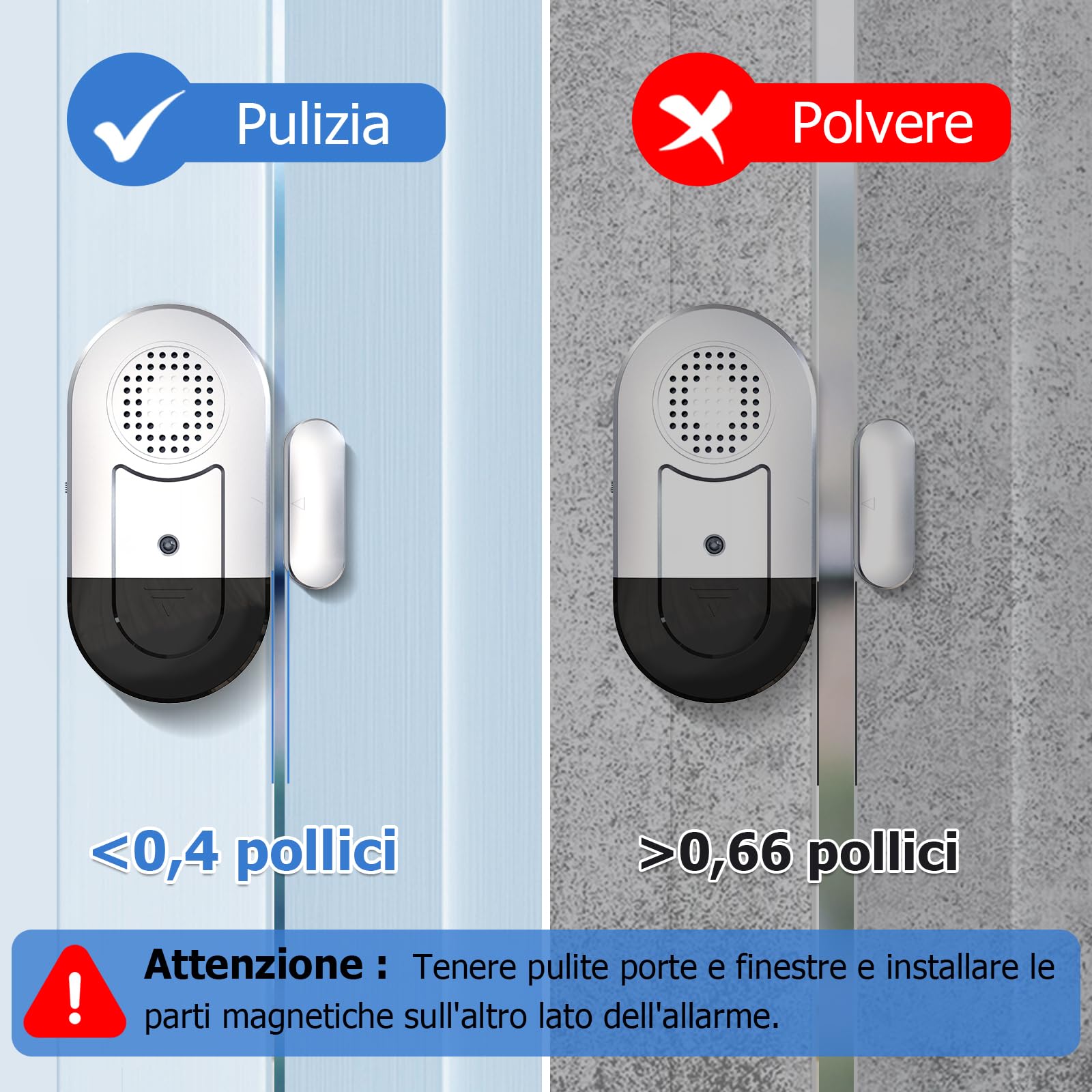 Daytech, allarme per finestra, allarme per porta, camper, porta, finestra, sensore di allarme, casetta da giardino, 120 db, sensore di allarme antieffrazione, per casa (argento x 5)