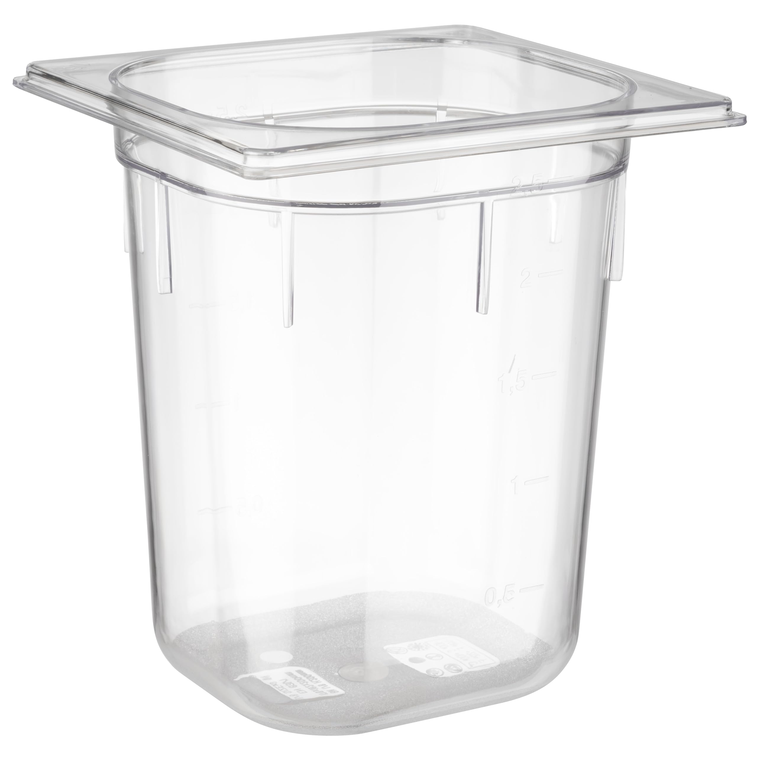 APS 82042 GN 1/6 Polycarbonat Behälter, 17, 6 x 16, 2 x 20 cm 2.8 ltr.