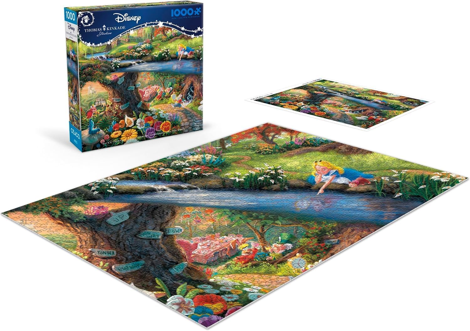 Ceaco - Disney - Thomas Kinkade - Alice in Wonderland - 1000 Piece Jigsaw Puzzle