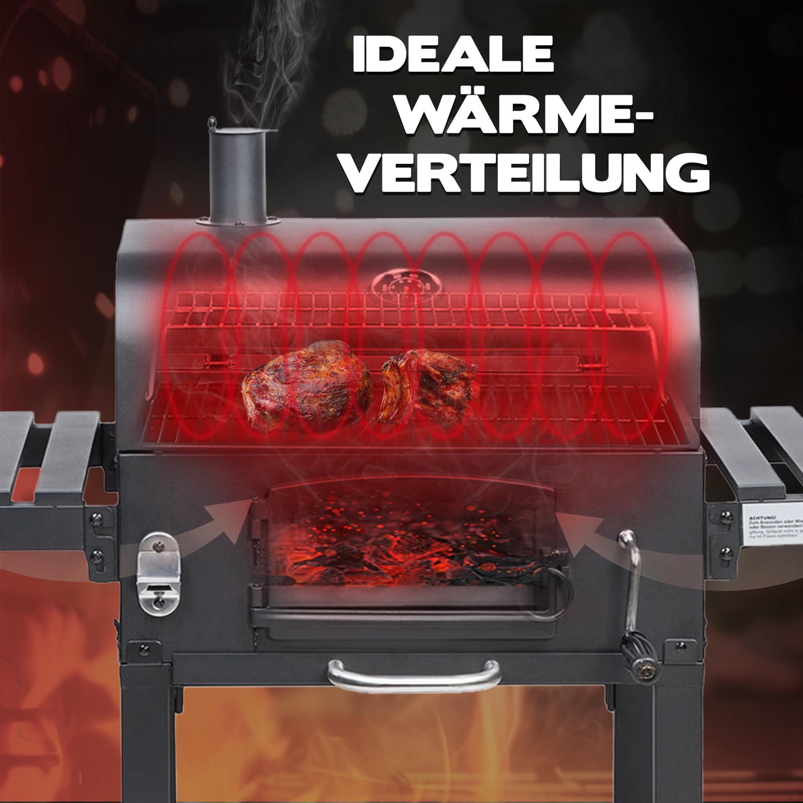 Video's over Wat is Dubbele vuurhaard buiten houtskoolgrill zwarte BBQ-grill draagbare BBQ buiten koken