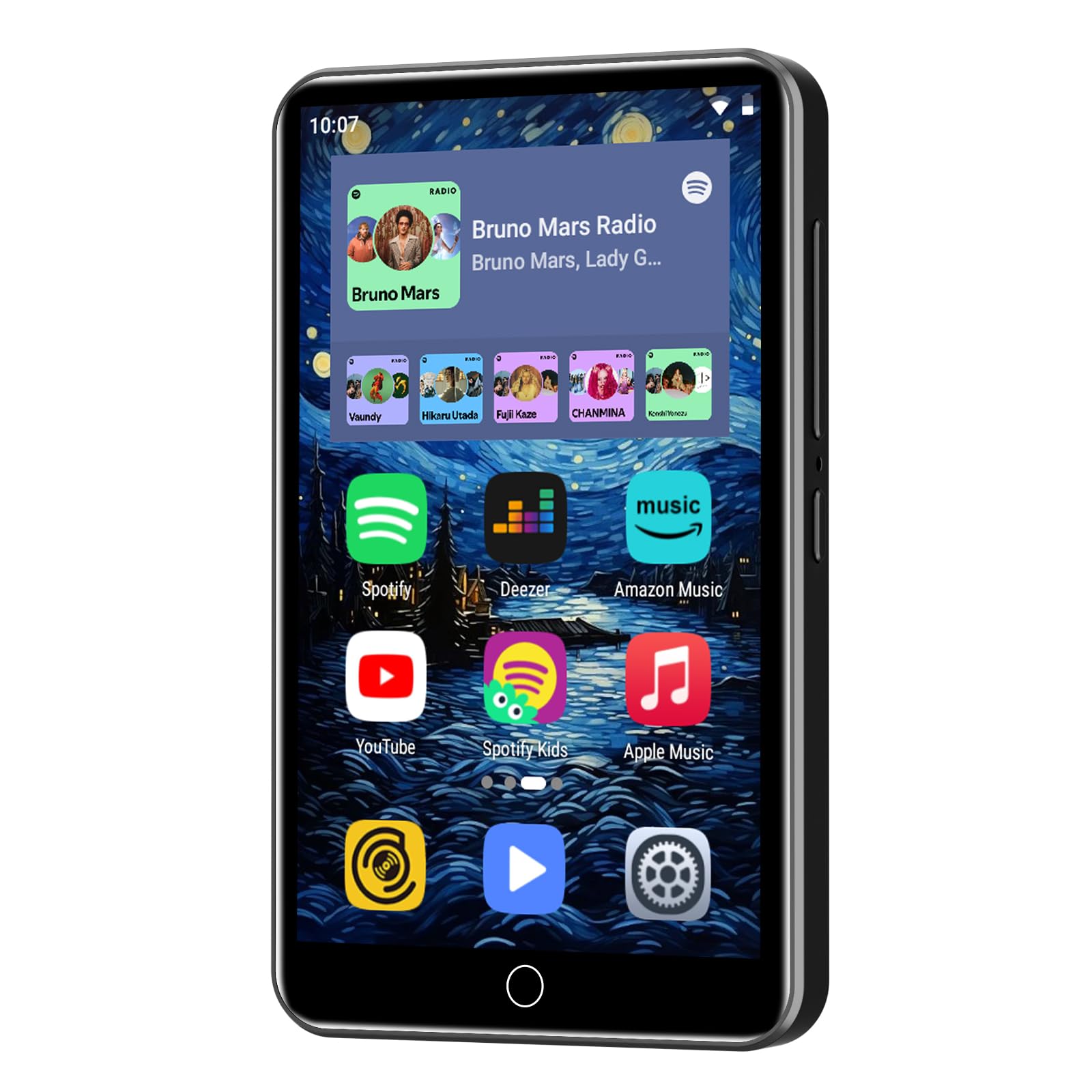 80GB MP3 Player with Bluetooth and WiFi, ZAQE 4" HD Full Touch Screen MP3 Player with Spotify, Amazon Music,YouTube,Pandora,Libby,Android MP4 Music Player for Kids (Black)