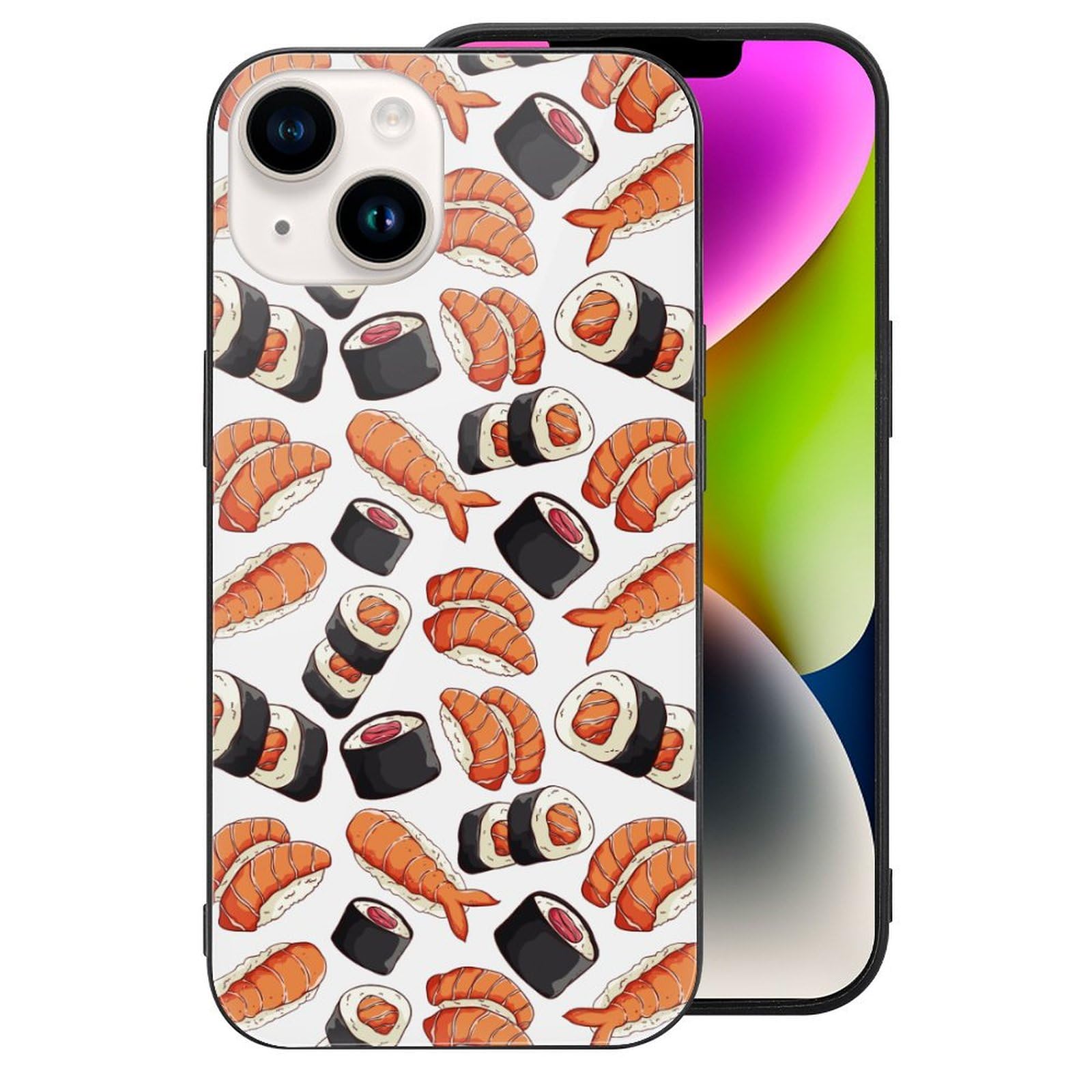寿司デザイン iPhone用ハードケース Amazon.co.jp: iPhone16 用 ケース 手帳型 寿司 スマホケース