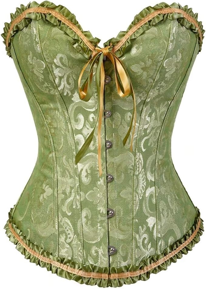 HWZZ Corset Corset Ladies, Plus Big Flower Print Bridal Corset Sexy
