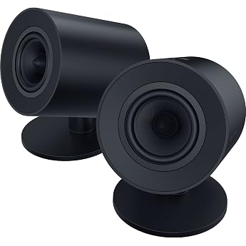 Razer Nommo V2 X - Full Range 2.0 Gaming Speaker for PC Two 3-Inch Full Range Drivers THX Spatial Audio Max Sound Pressure 96dB Cross-Platform Compatibility - Black