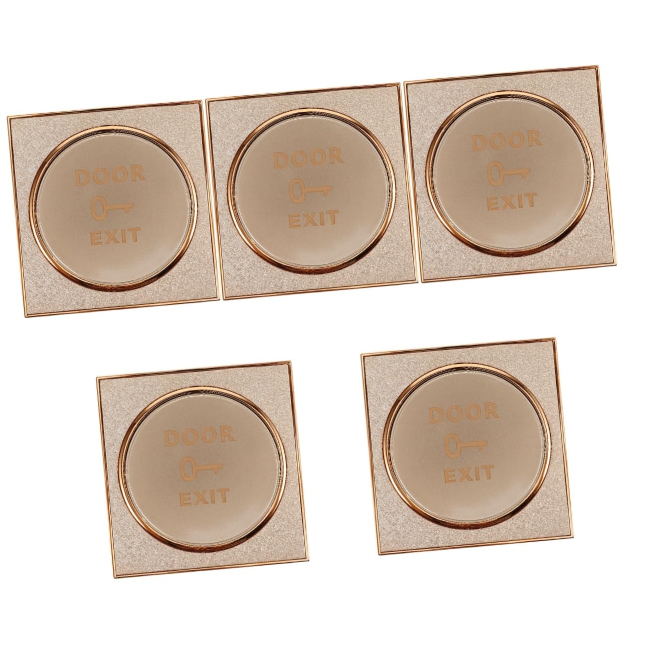 Homoyoyo 5pièces Bouton Poussoir Pour Système De Plaque Étanche Avec Led Pour Sortie Facile Installation Simple Intérieur Et Extérieur