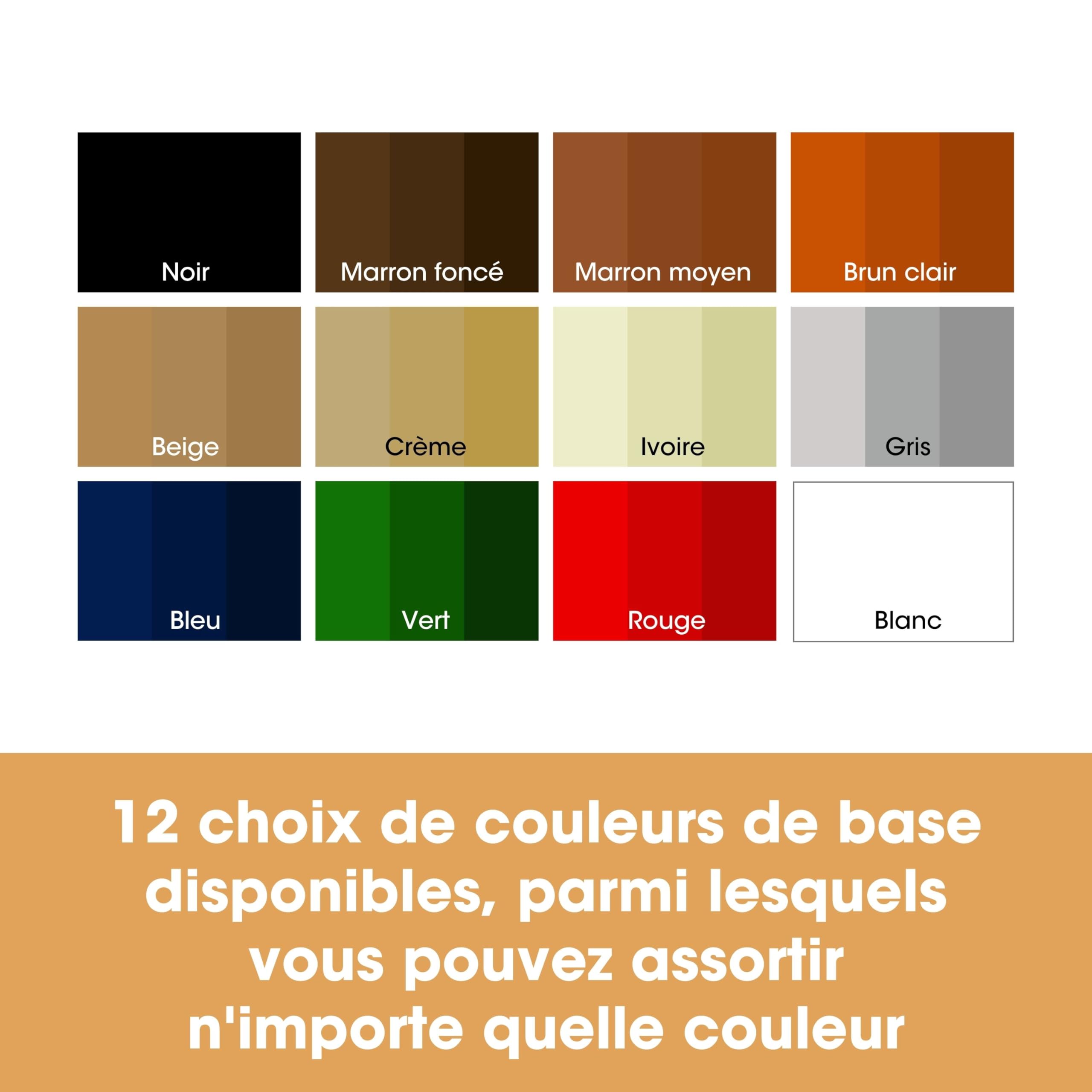 Furniture Clinic Kit de Réparation Complet pour Cuir Noir Inclut Surface Abîmée Vinyle et Simili sur Sofa, Fauteuil, Siège Auto pour Les Petits : Trous, Accrocs, Déchirures, Brûlures et Rayures