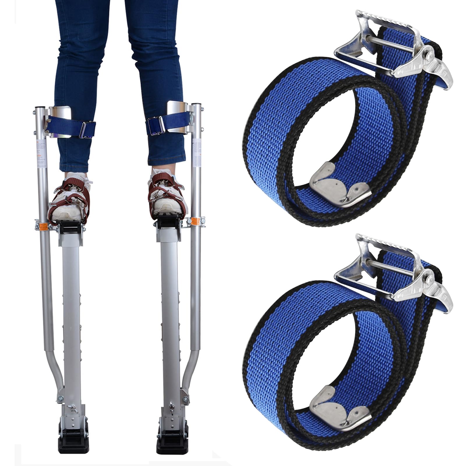 Barabesty Lot De 2 échasses Pour Cloisons Sèches, Kit De Sangles De Jambe Pour échasses, Fixation De Jambes Pour Plâtrage, Peinture Et Câblage