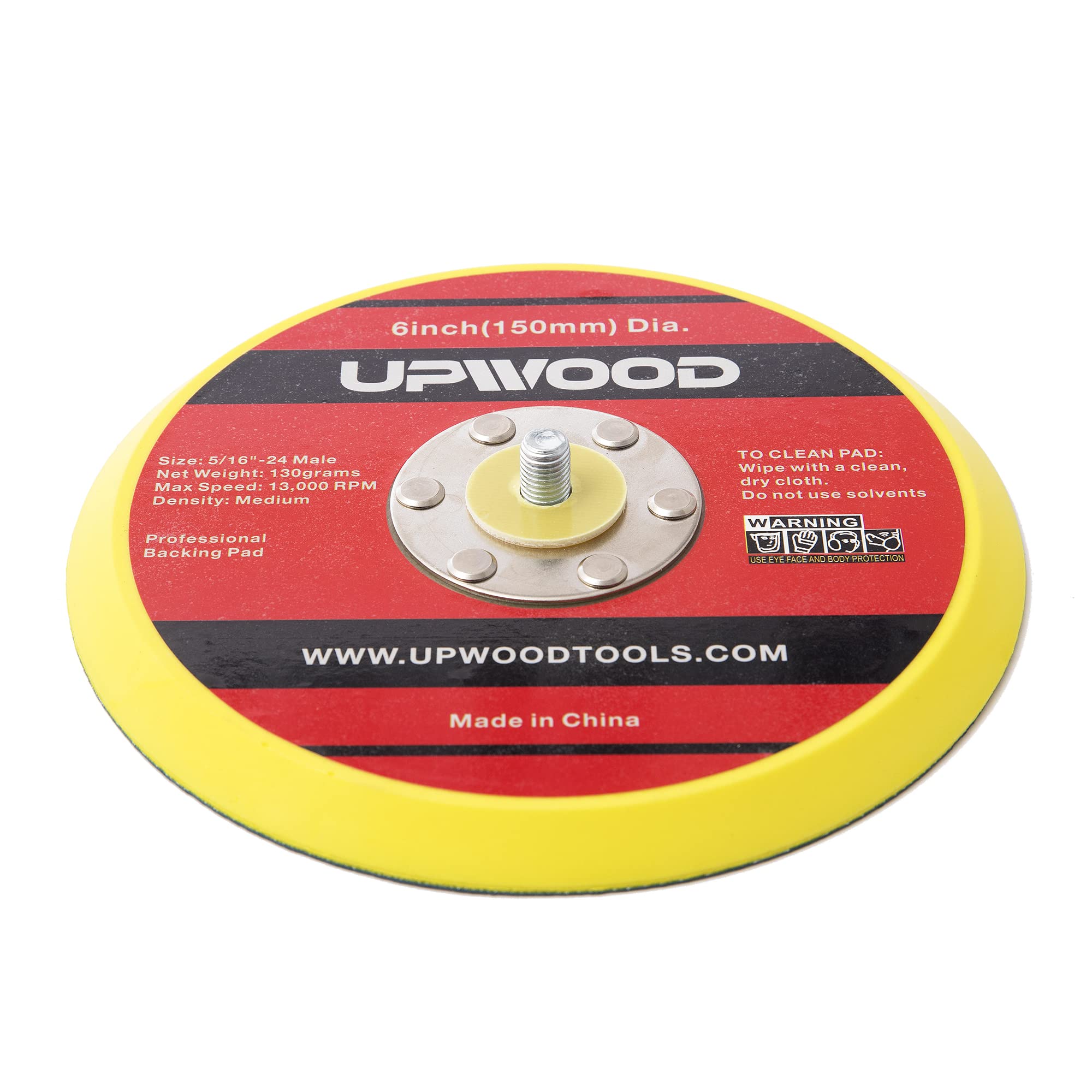 UPWOOD 2 pcs 6 Inch Hook and Loop Sanding Pad Backing Pad 5/16” Arbor with 24 Thread Mounts for Orbital and Dual Action Sanders - Image 4