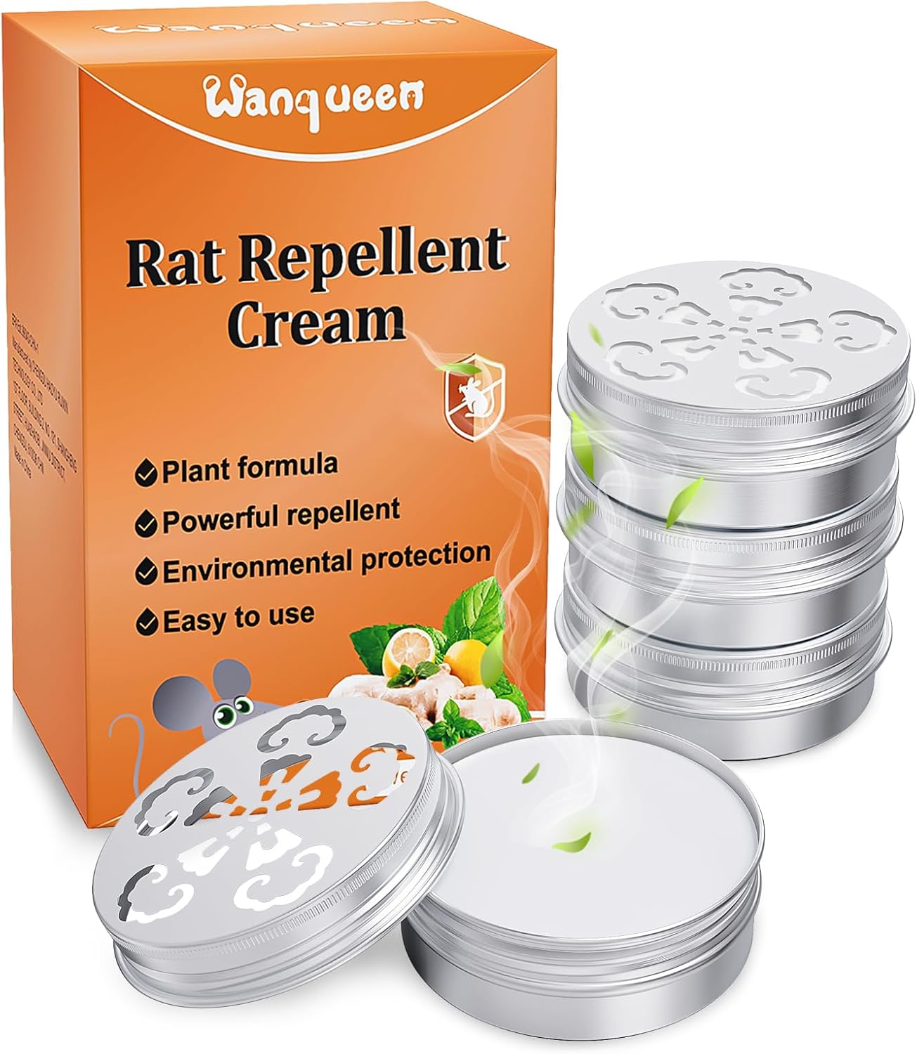 4 Pack Rodent Repellent for Car Engines, Peppermint Oil to
