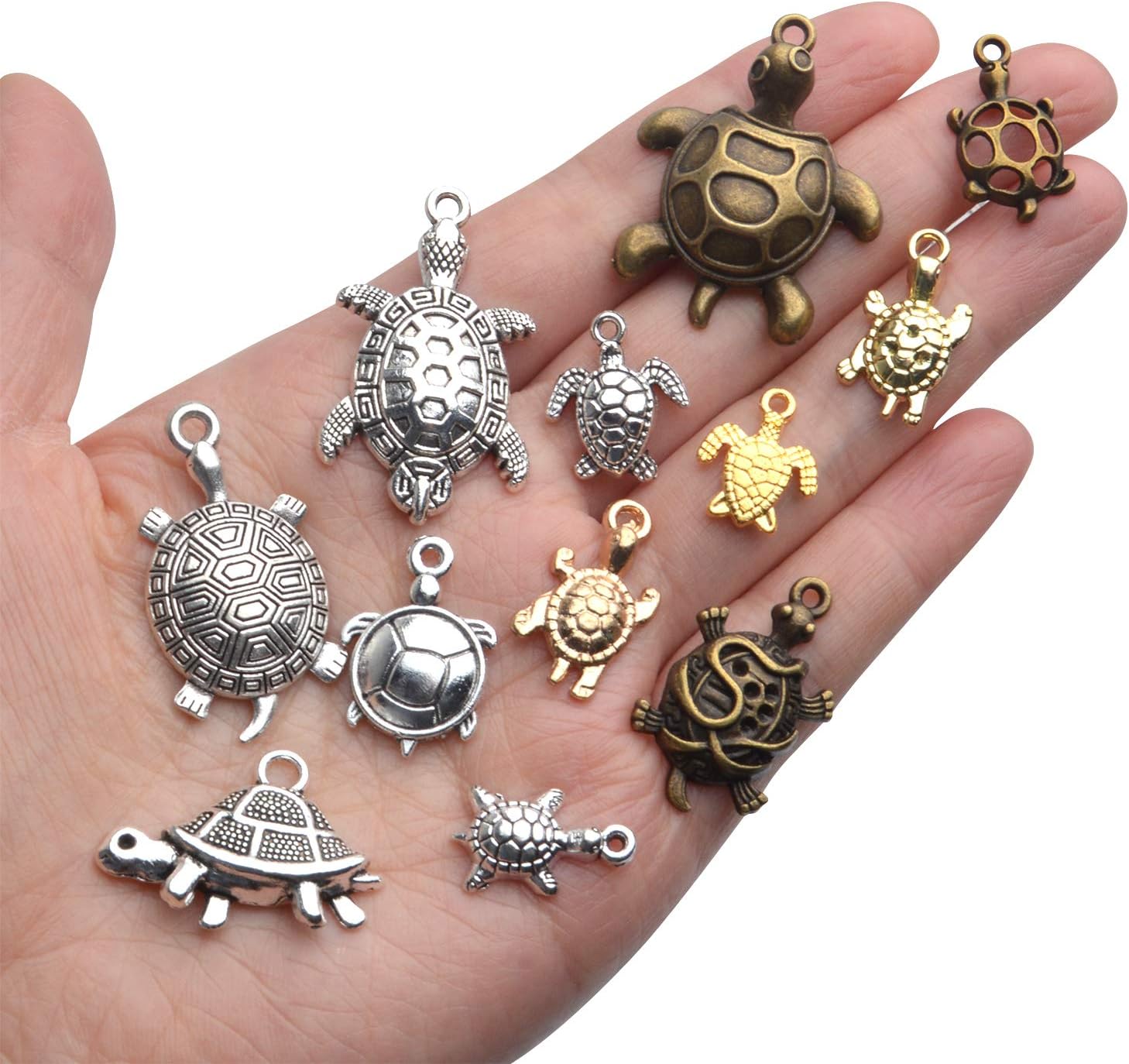Aylifu 100g Mixed Styles Antique Animal Sea Turtle Charms Pendant Alloy Charms for Earring Necklace Bracelet Jewelry DIY Making - Image 7