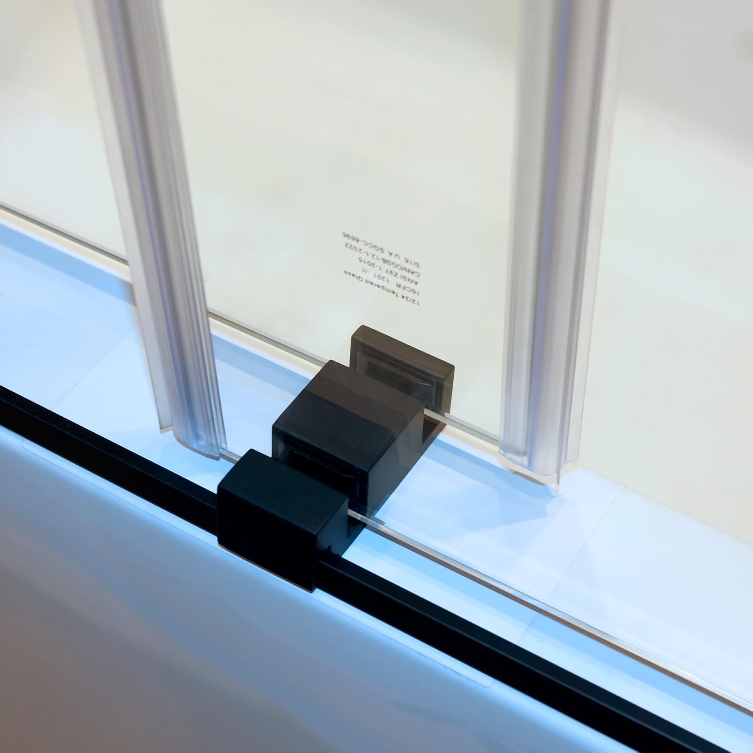 Frameless Double Sliding Tub Shower Door, 56-60" W x 60" H, 5/16" Tempered Clear Glass, 304 Stainless Steel, Matte Black, Minimalist, Easy Install, 116.6 Pounds