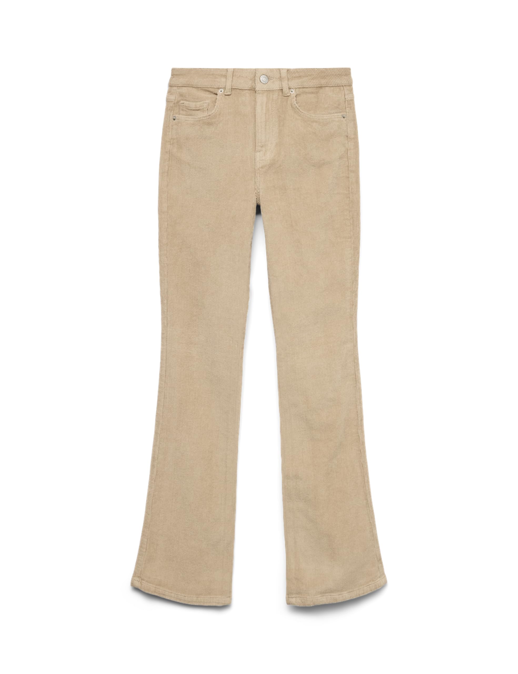 VERO MODA Vmflash Mr Flared Corduroy Pants Noos, Silver Mink, 29W x 32L
