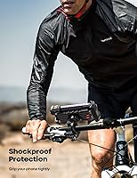 Vista 5 de Lamicall - Soporte de teléfono para bicicleta, soporte para teléfono celular, abrazadera para manubrio de bicicleta, clip para teléfono 11 Pro Max