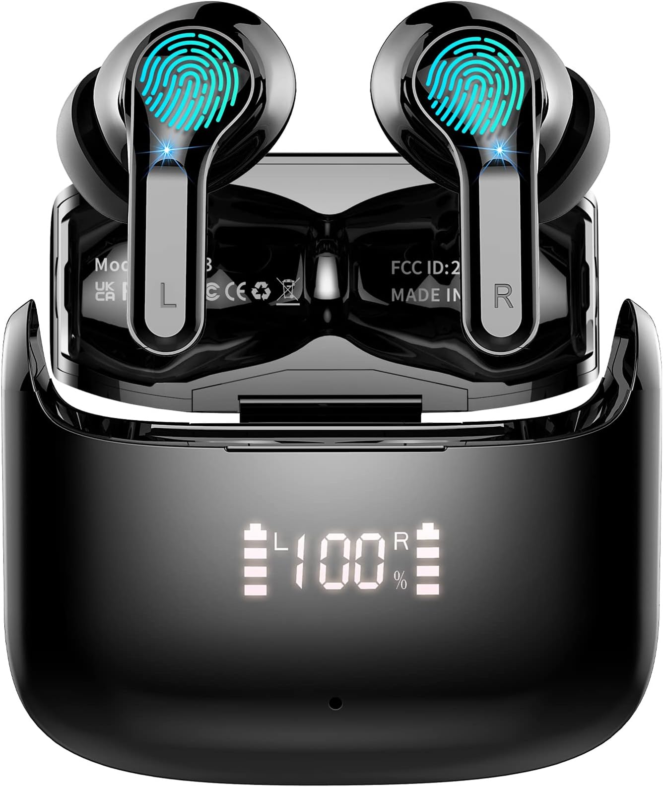 - Wireless Earbuds, Sports Bluetooth 5.4 Headphones IPX8 Waterproof, 70H Over Ear Buds with Deep Bass Sound,4 ENC Noise Cancelling Mics, USB-C Fast Charging Earphones with Earhooks for Workout/Running
